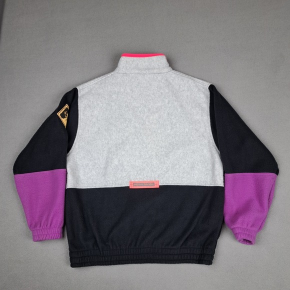 Vintage Ocean Pacific Fleece Jacket Mens Medium Colorblock Neon Ski Patch 90s EC - Picture 11 of 14